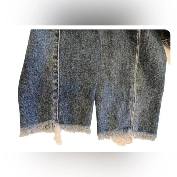 Bridge By Gly High Rise Skinny Medium Wash Raw Hem Jeans Size 32 - Picture 6 of 9